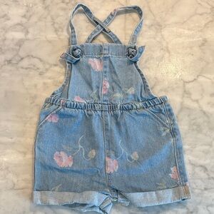 2T Floral Denim Kids Overalls
